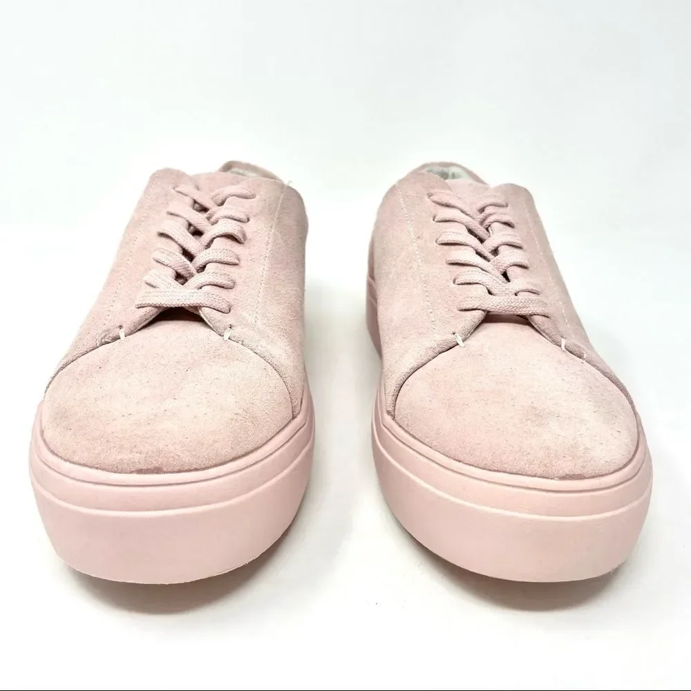 NEW DLG Monochromatic Pink Suede Chunky Sneakers Size 7 - Picture 3 of 8